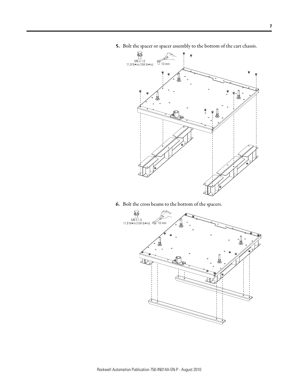 Rockwell Automation 21G PowerFlex 755 Roll-Out Cart User Manual | Page 7 / 10