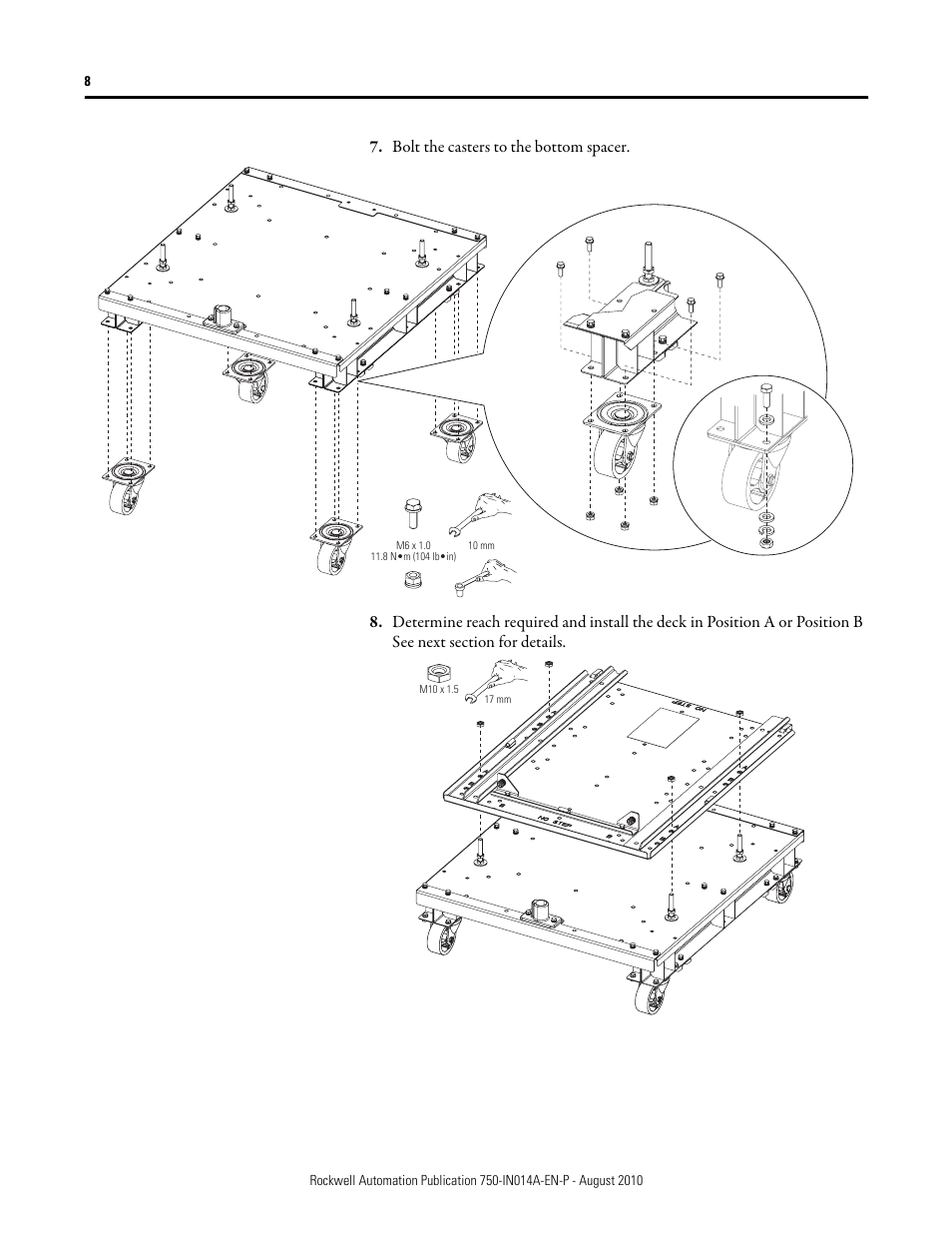 Rockwell Automation 21G PowerFlex 755 Roll-Out Cart User Manual | Page 8 / 10