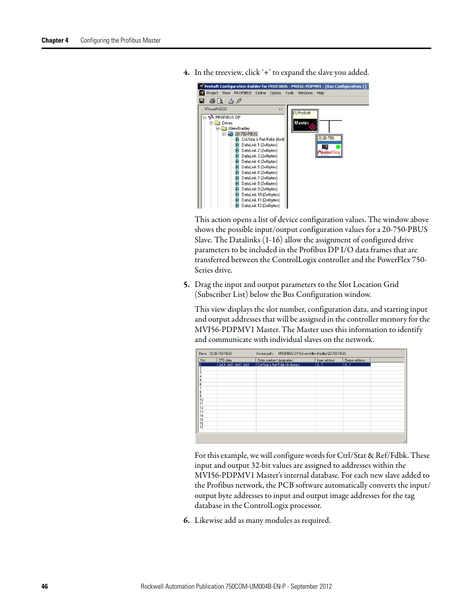 Rockwell Automation 20-750-PBUS Profibus DPV1 Option Module User Manual | Page 46 / 96