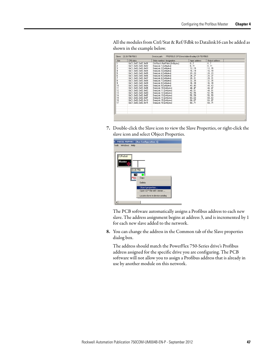 Rockwell Automation 20-750-PBUS Profibus DPV1 Option Module User Manual | Page 47 / 96