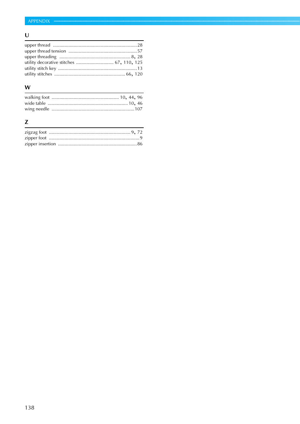 Brother Sewing Machines User Manual | Page 139 / 140