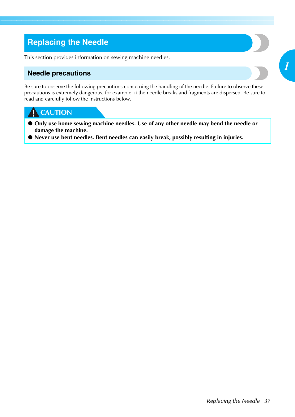 Replacing the needle | Brother Sewing Machines User Manual | Page 38 / 140