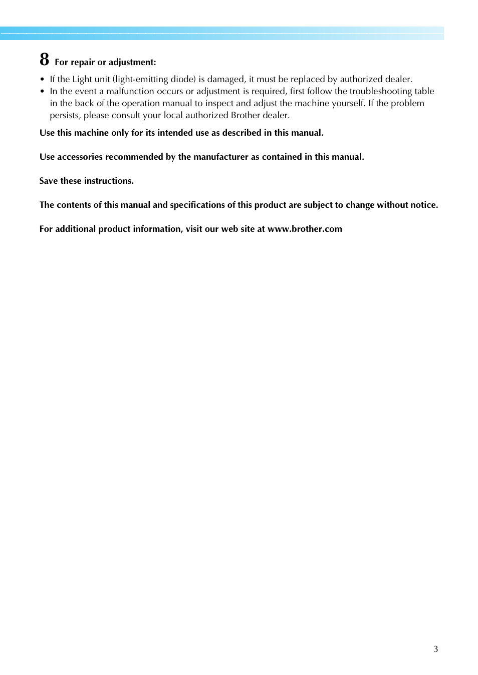 Brother Sewing Machines User Manual | Page 4 / 140