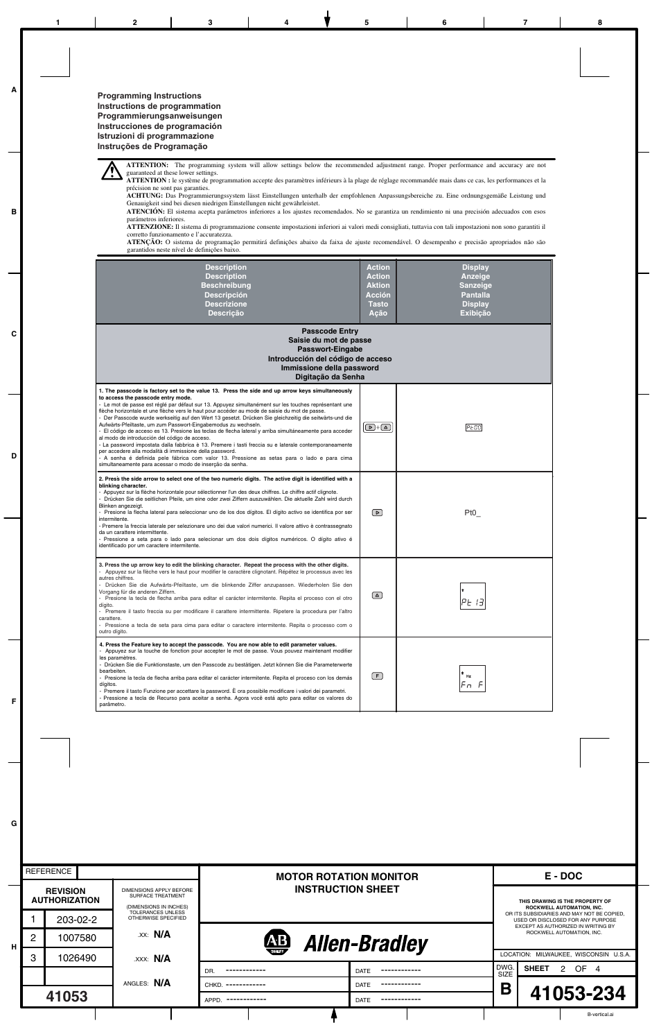 41053-234_3_2.pdf | Rockwell Automation 819-E1A_E1D_E1ZJ Motor Rotation Monitor User Manual | Page 2 / 4