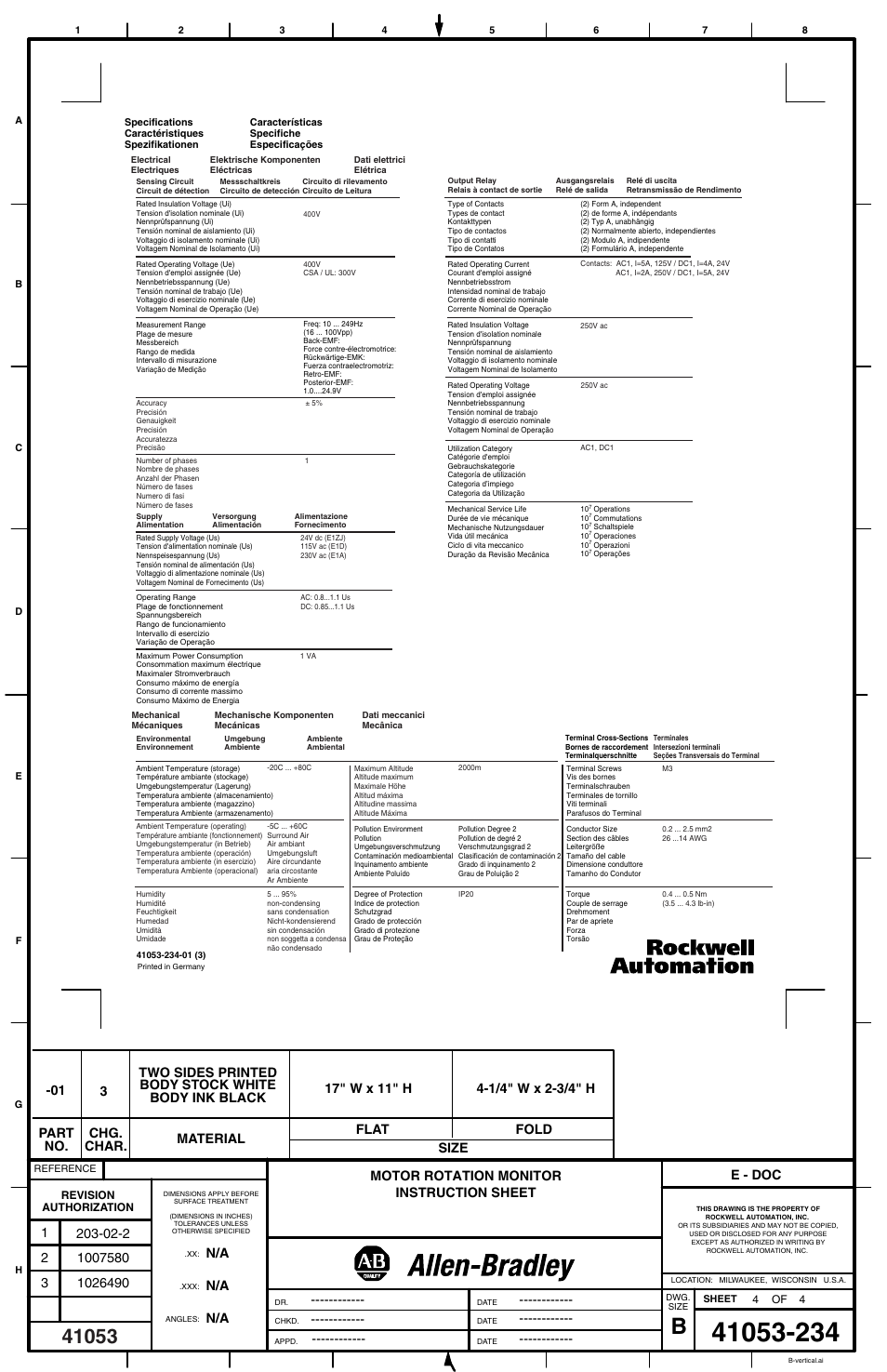 41053-234_3_4.pdf, E - doc | Rockwell Automation 819-E1A_E1D_E1ZJ Motor Rotation Monitor User Manual | Page 4 / 4