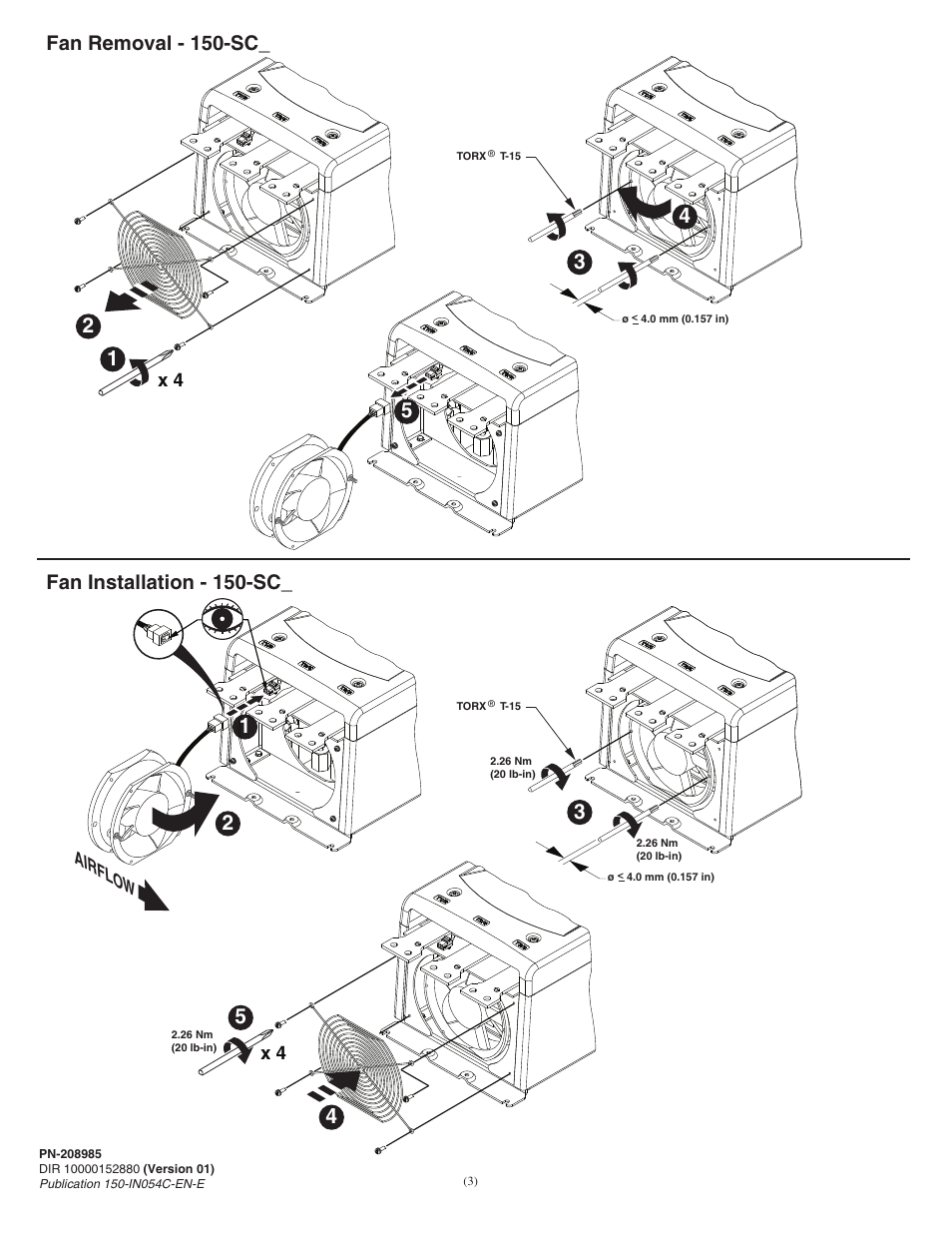 Rockwell Automation 150-SF3D SMC-50 Soft Starter Fan Installation User Manual | Page 3 / 6