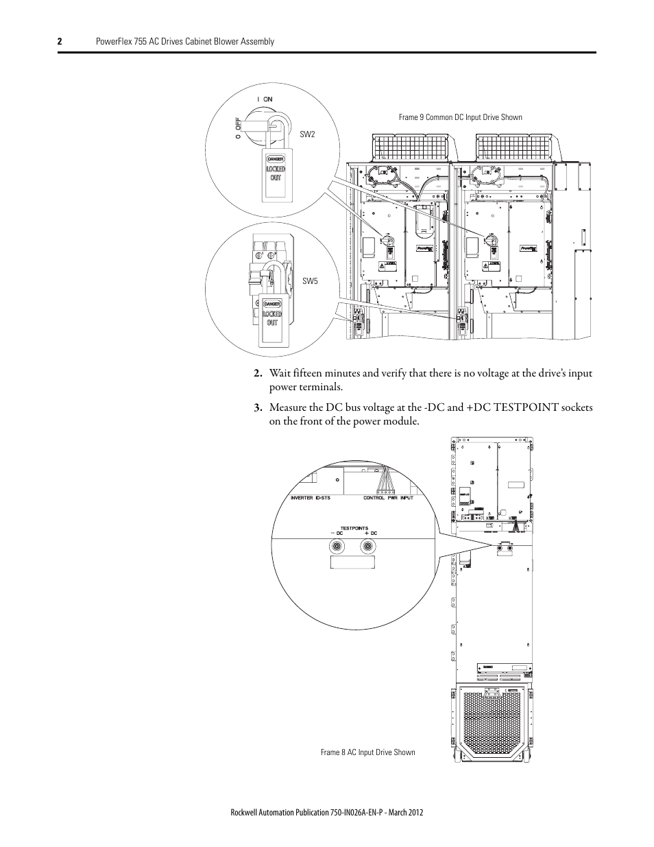 Rockwell Automation 21G PowerFlex 755 AC Drives Cabinet Blower Assembly Kit - Frames 8-10 User Manual | Page 2 / 4