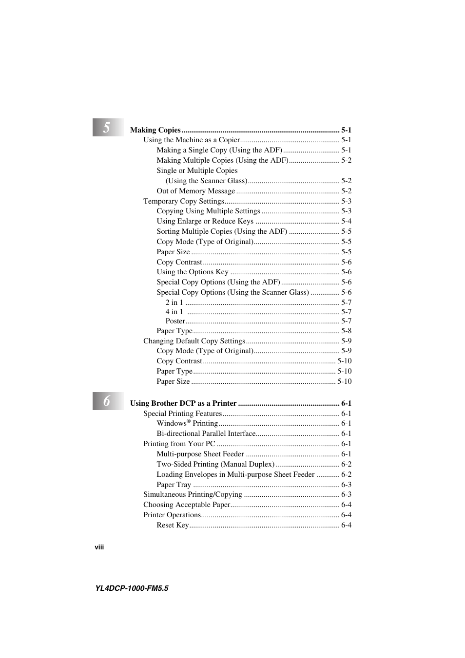 Brother DCP 1000 User Manual | Page 10 / 129