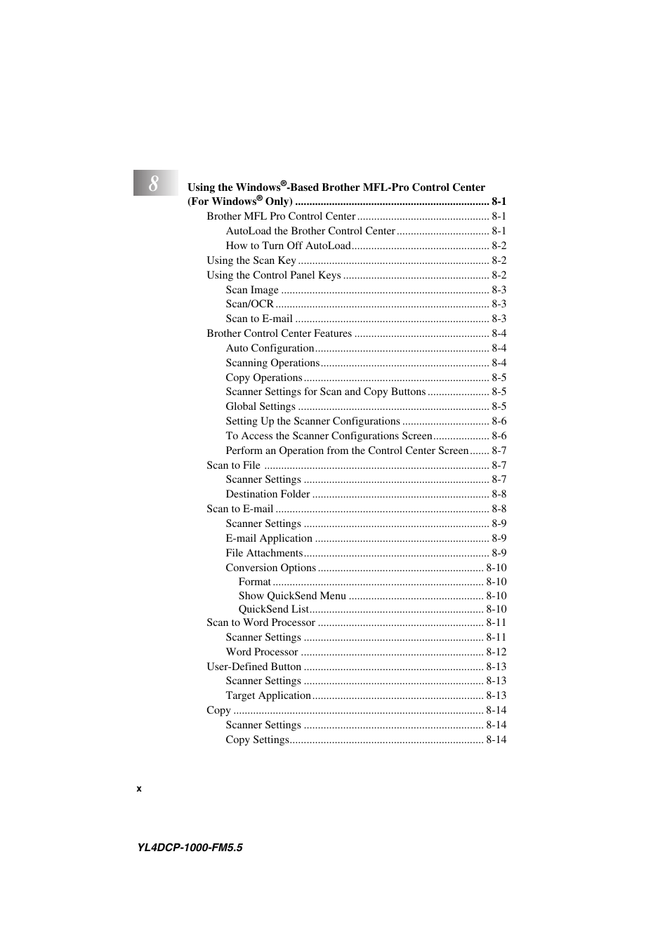 Brother DCP 1000 User Manual | Page 12 / 129