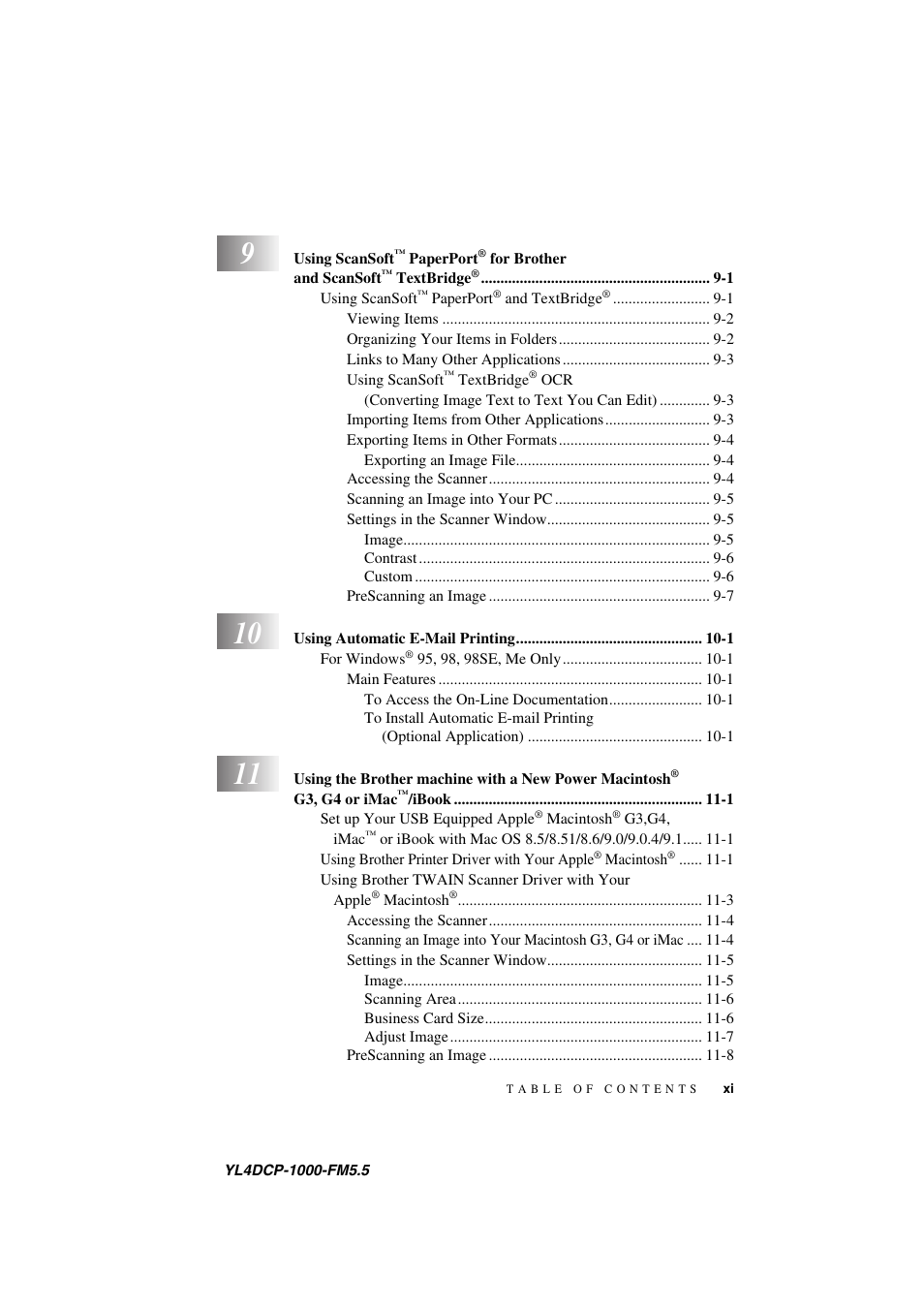 Brother DCP 1000 User Manual | Page 13 / 129