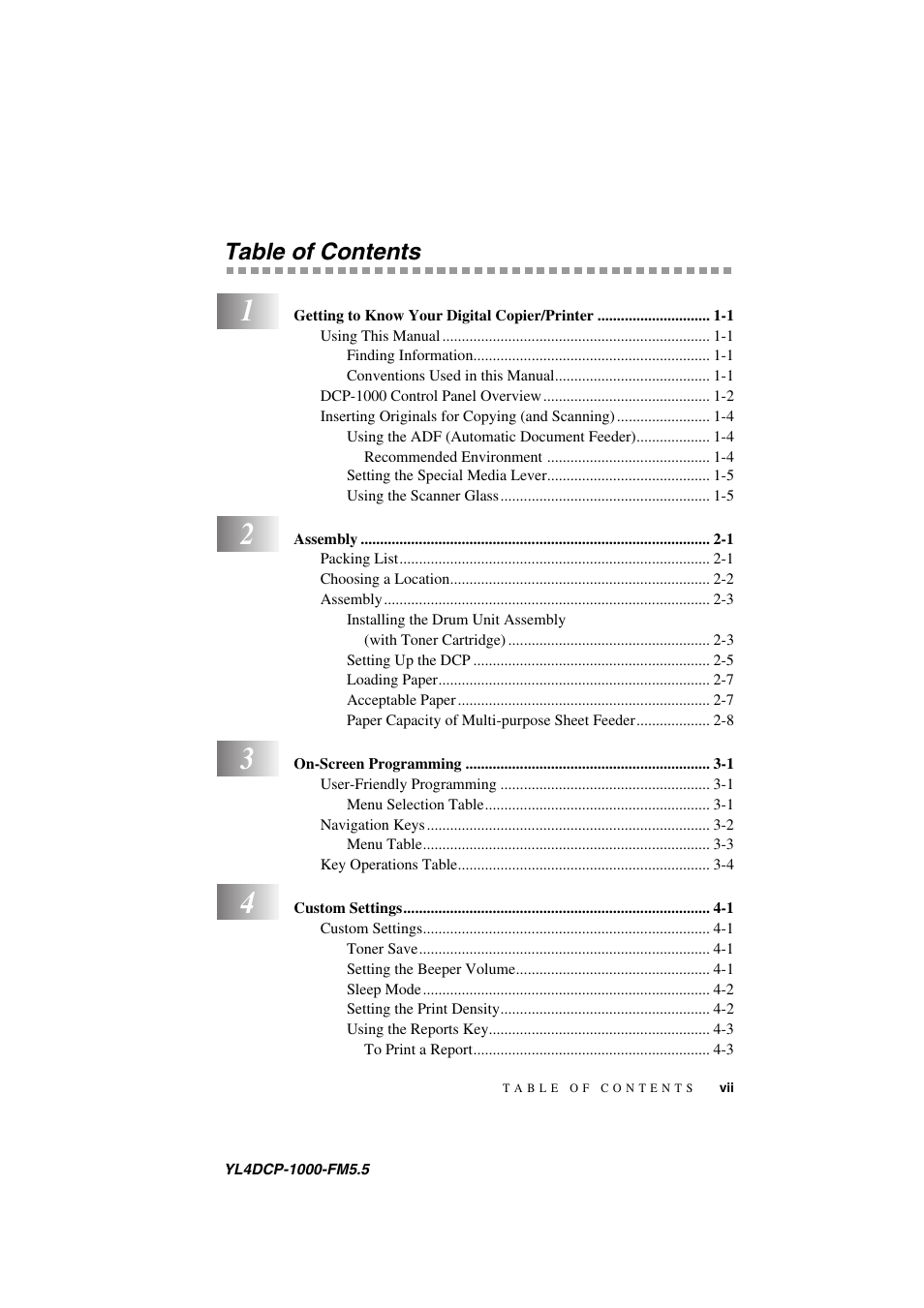 Brother DCP 1000 User Manual | Page 9 / 129