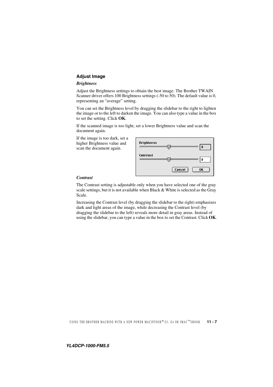 Adjust image, Adjust image -7 | Brother DCP 1000 User Manual | Page 91 / 129