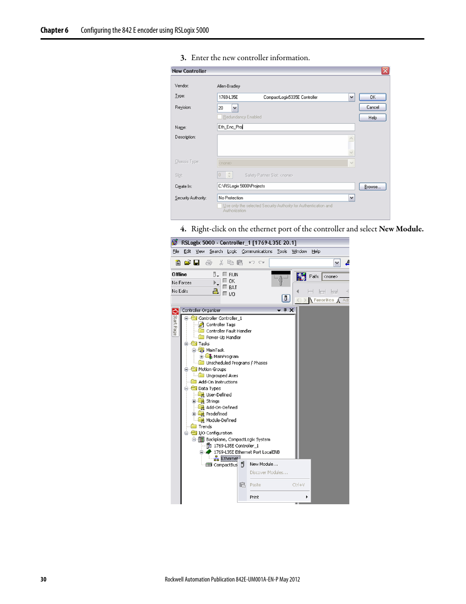 Rockwell Automation 842E EtherNet/IP Absolute Encoder User Manual User Manual | Page 38 / 80