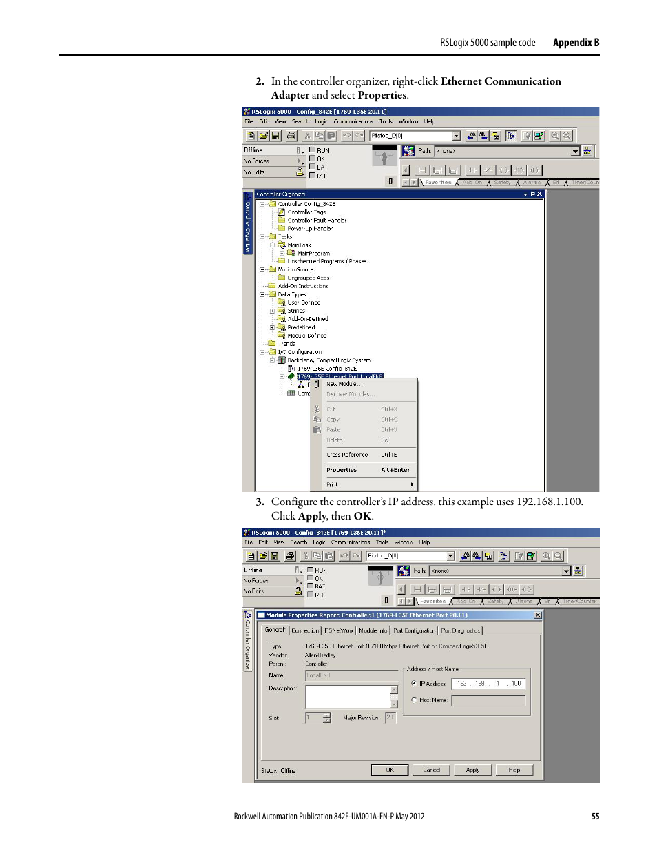 Rockwell Automation 842E EtherNet/IP Absolute Encoder User Manual User Manual | Page 63 / 80