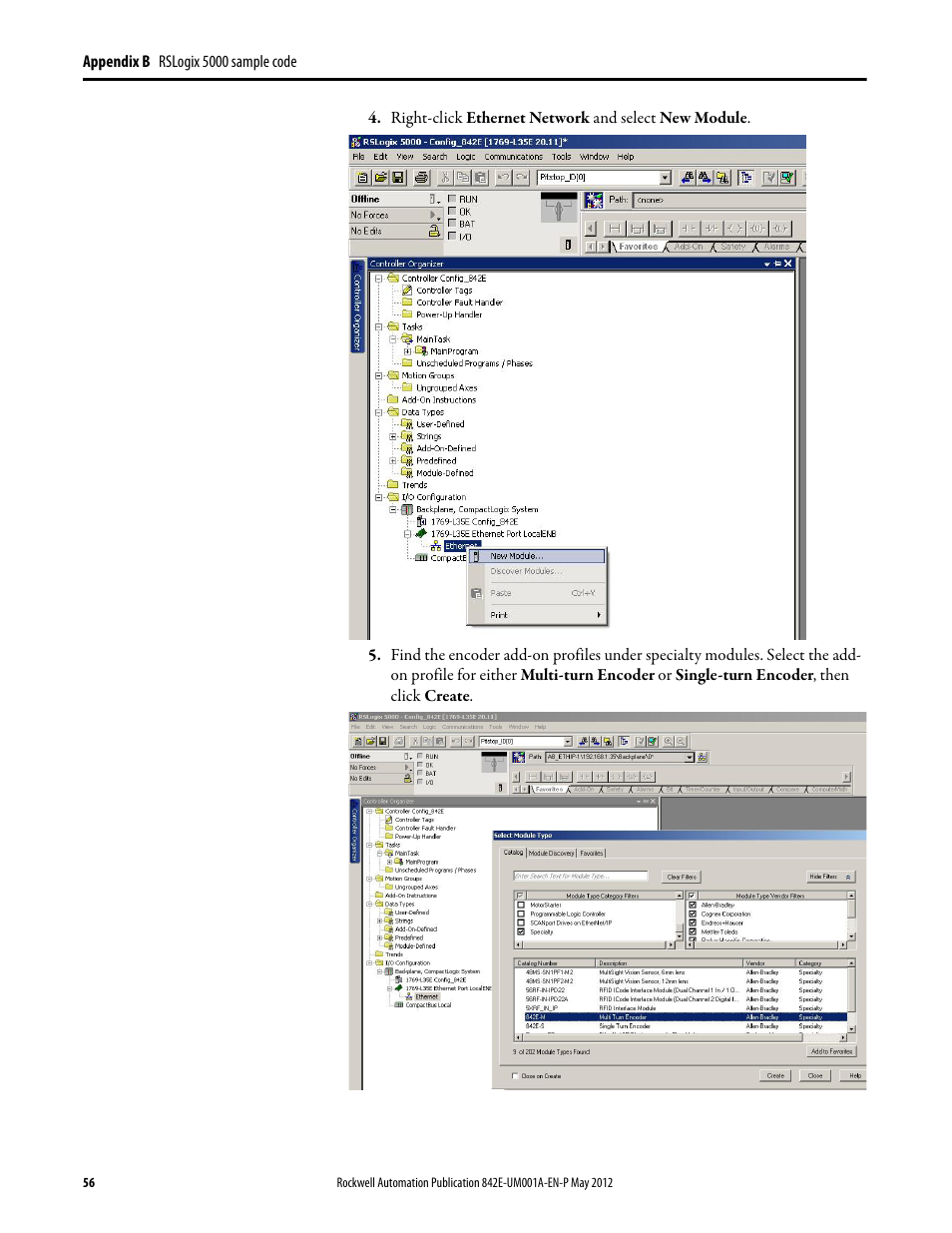 Rockwell Automation 842E EtherNet/IP Absolute Encoder User Manual User Manual | Page 64 / 80