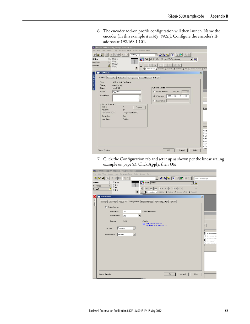 Rockwell Automation 842E EtherNet/IP Absolute Encoder User Manual User Manual | Page 65 / 80