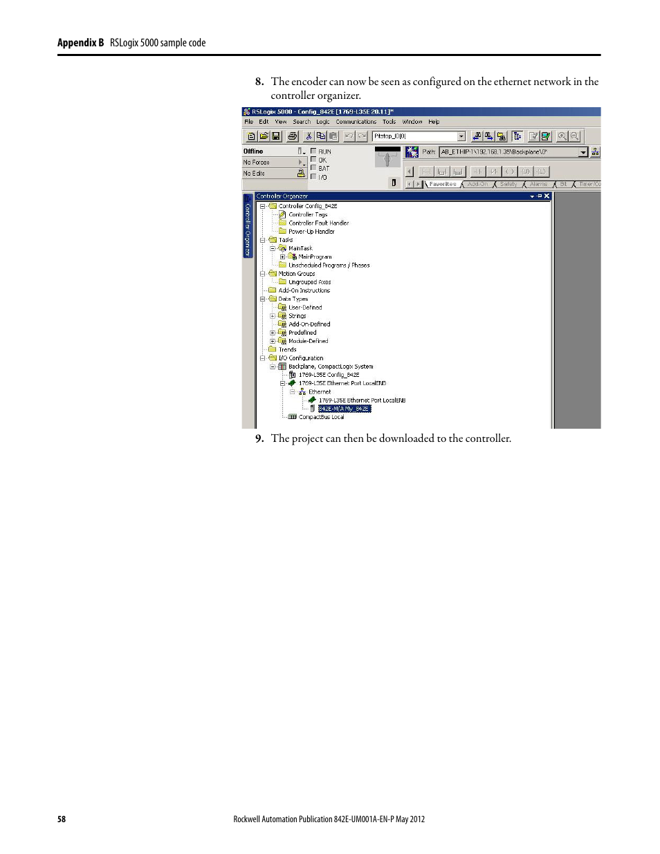 Rockwell Automation 842E EtherNet/IP Absolute Encoder User Manual User Manual | Page 66 / 80