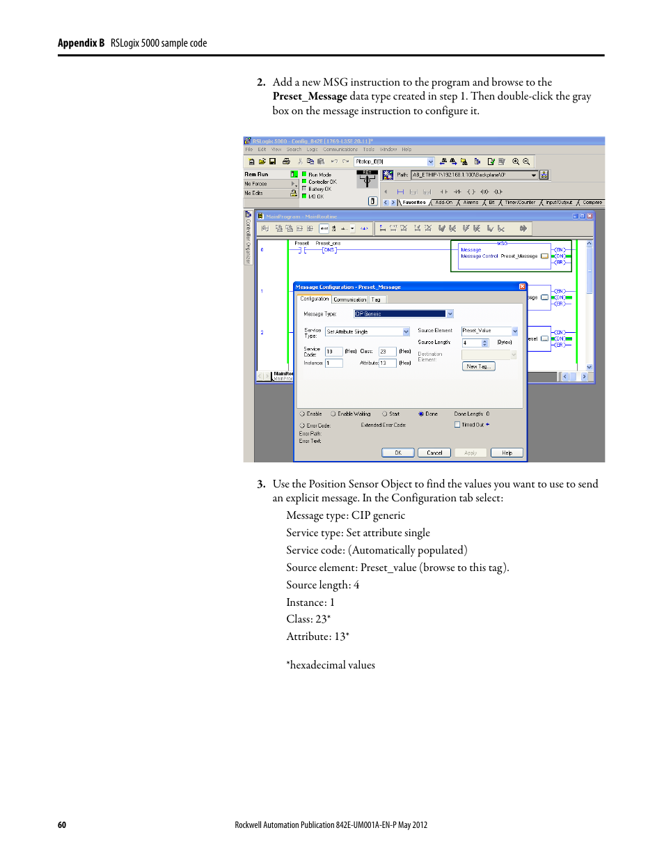 Rockwell Automation 842E EtherNet/IP Absolute Encoder User Manual User Manual | Page 68 / 80