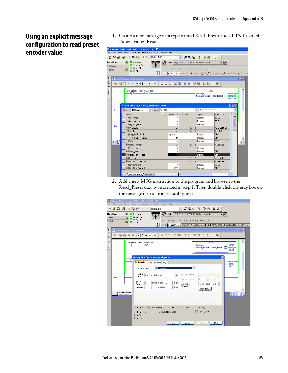 Rockwell Automation 842E EtherNet/IP Absolute Encoder User Manual User Manual | Page 71 / 80