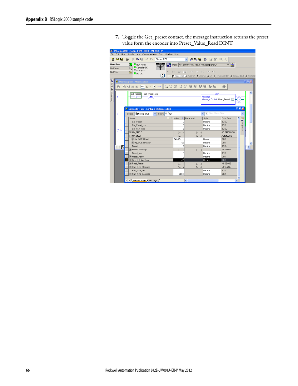 Rockwell Automation 842E EtherNet/IP Absolute Encoder User Manual User Manual | Page 74 / 80