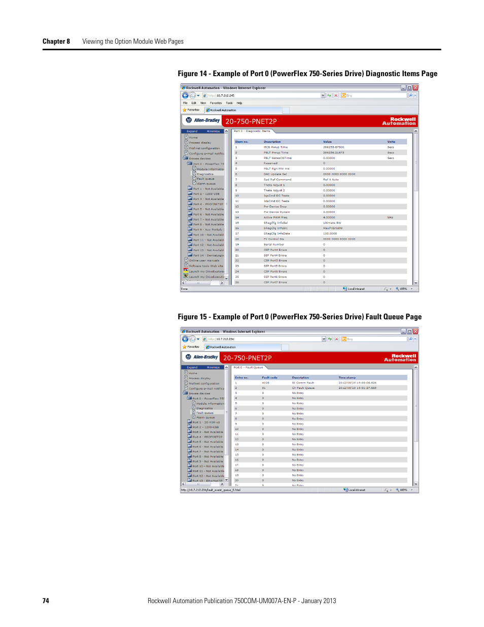 Figure 14, Figure 15 | Rockwell Automation 20-750-PNET2P Profinet Dual Port Option Module User Manual | Page 74 / 100