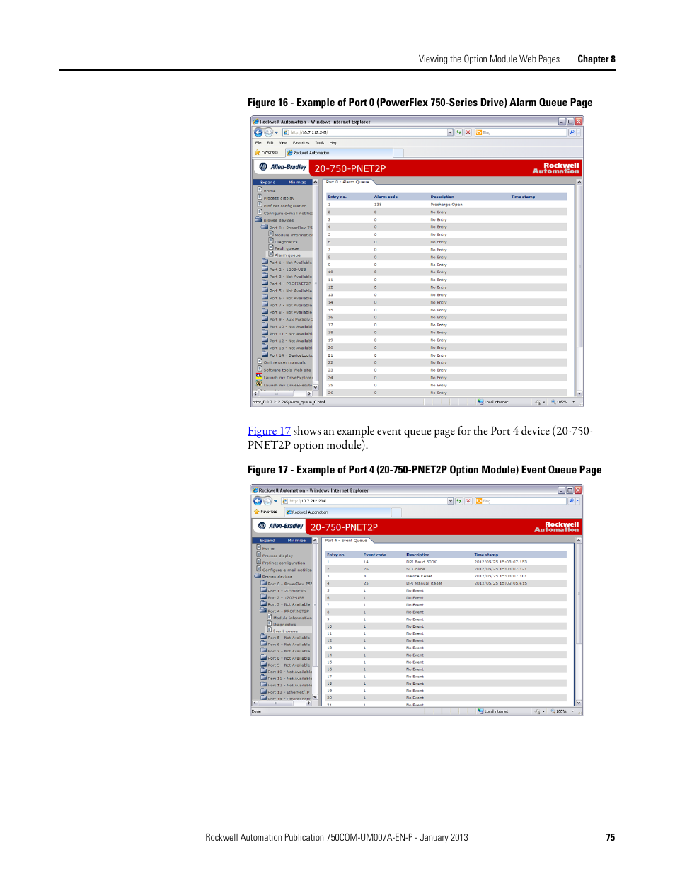 Figure 16, Figure 17 | Rockwell Automation 20-750-PNET2P Profinet Dual Port Option Module User Manual | Page 75 / 100
