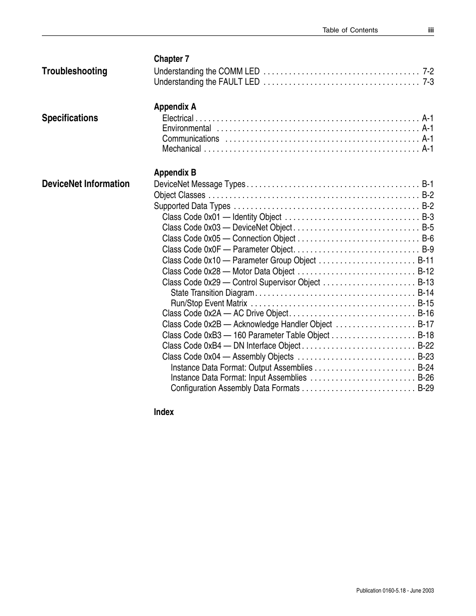 Rockwell Automation 160-DN2 160-DN2 DeviceNet Communication Module FRN 3.xx User Manual | Page 7 / 116