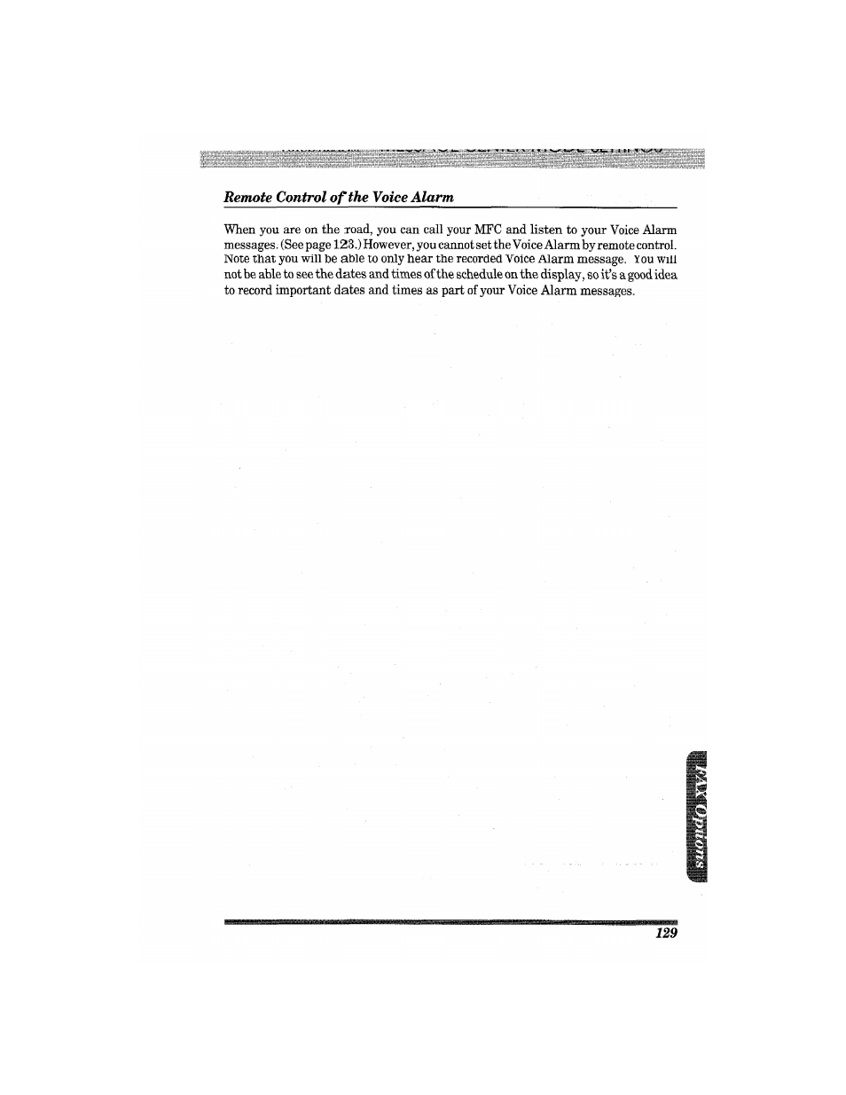 Remote control of the voice alarm | Brother MFC7650MC User Manual | Page 141 / 226