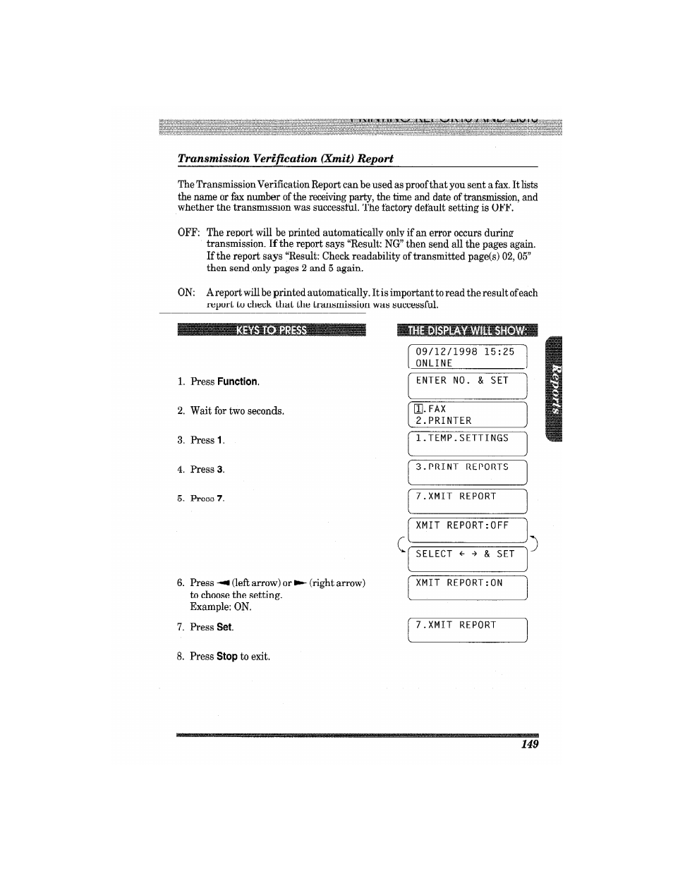Transmission verification (xmit) report, Llsho, Gilbigiglilili | Brother MFC7650MC User Manual | Page 161 / 226