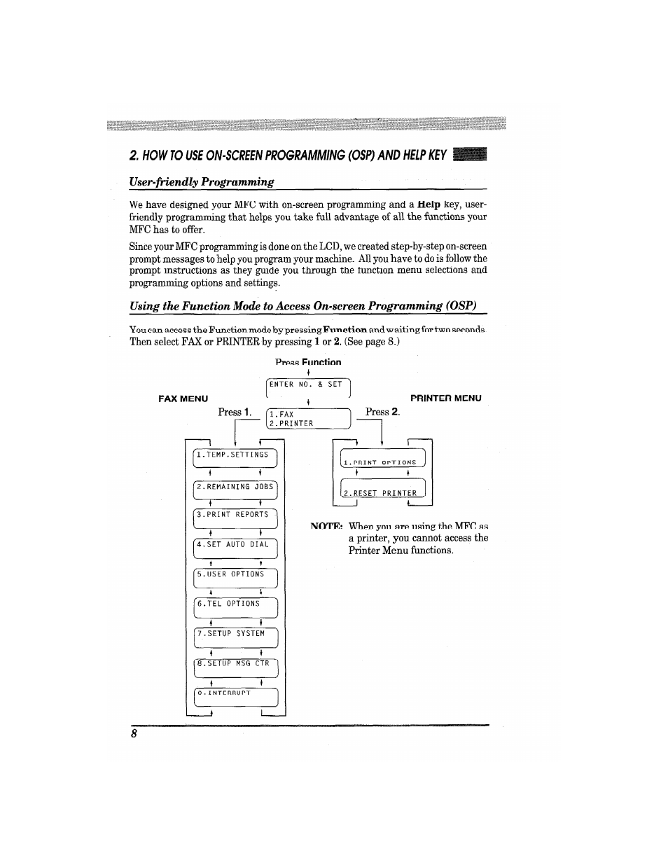 User-friendly programming | Brother MFC7650MC User Manual | Page 20 / 226