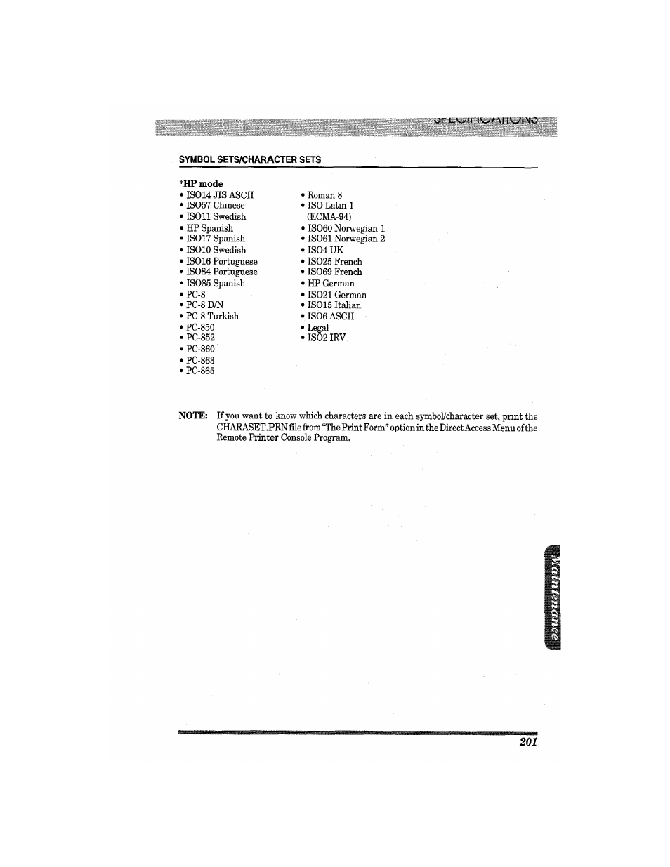 Hp mode | Brother MFC7650MC User Manual | Page 213 / 226