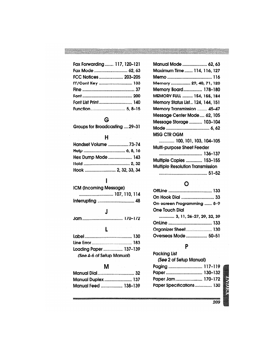 Brother MFC7650MC User Manual | Page 221 / 226