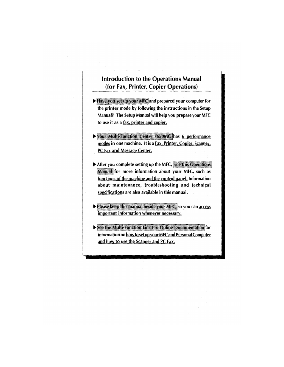 Brother MFC7650MC User Manual | Page 3 / 226
