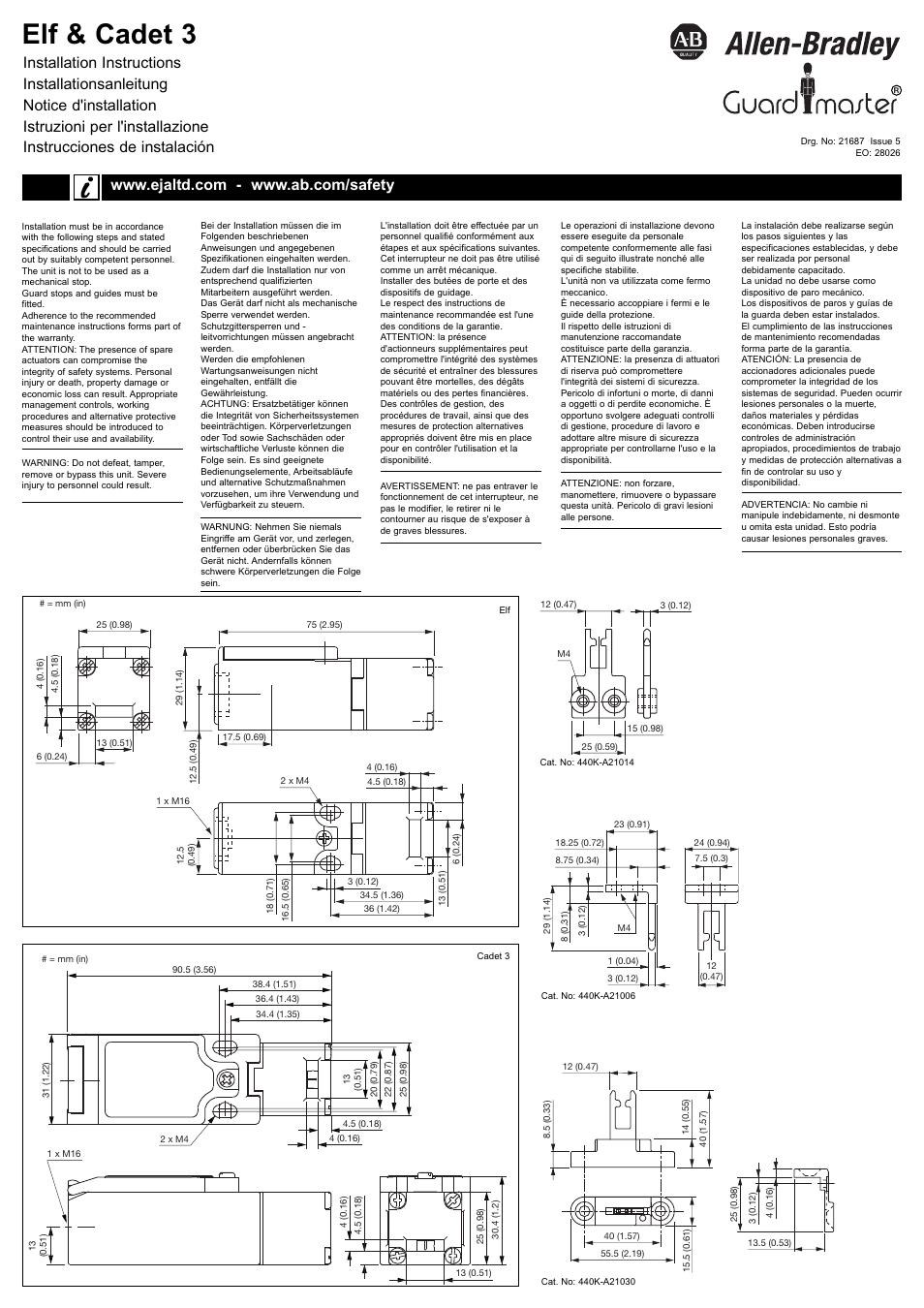 Rockwell Automation 440K Elf Cadet 3 User Manual | 4 pages