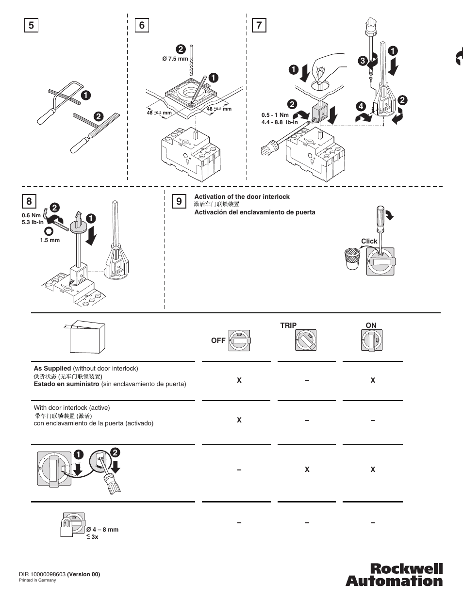 Rockwell Automation 140MX-C-DH Rotary Operator Kit User Manual | Page 2 / 2