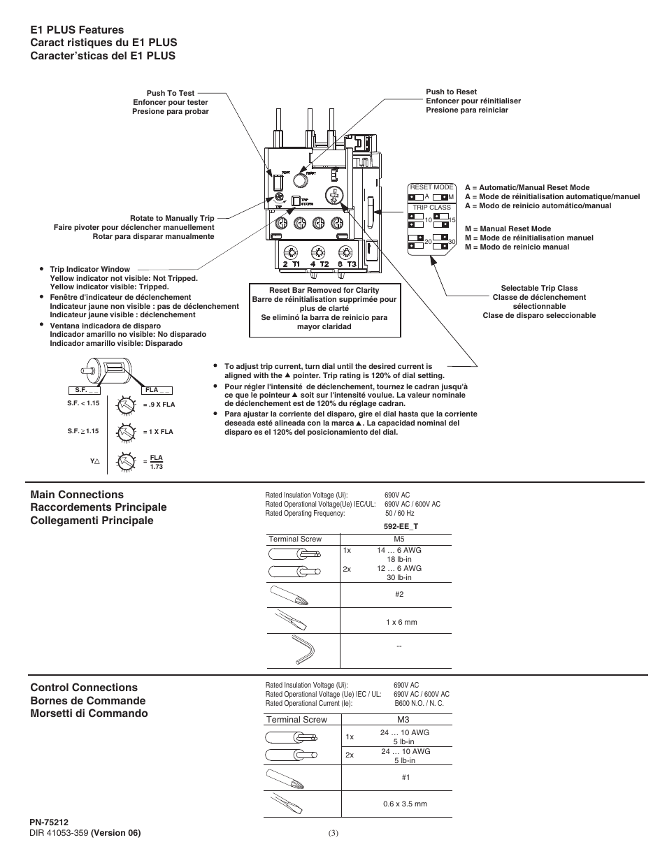 Rockwell Automation 592-EExx E1 Plus Overload Relay User Manual | Page 3 / 4