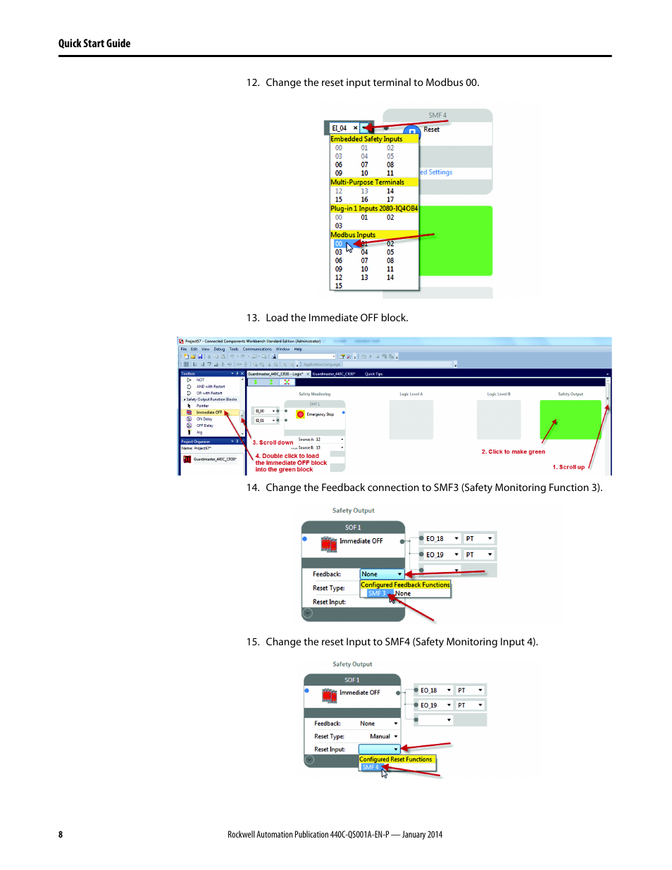 Rockwell Automation 440C-CR30-22BBB Guardmaster Software Configurable Safety Relay Quick Start Guide User Manual | Page 10 / 34