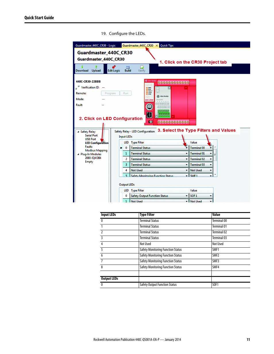 Rockwell Automation 440C-CR30-22BBB Guardmaster Software Configurable Safety Relay Quick Start Guide User Manual | Page 13 / 34