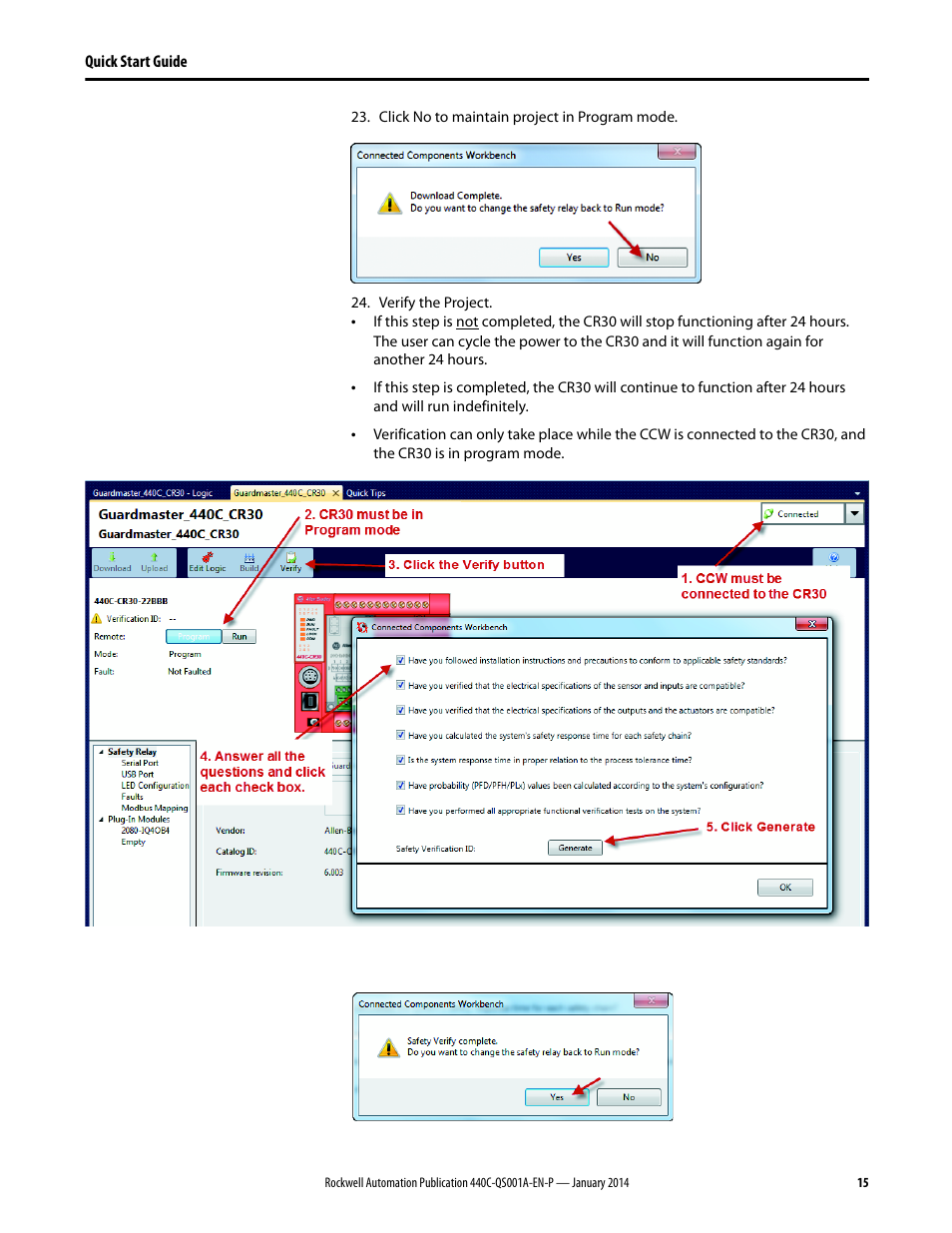 Rockwell Automation 440C-CR30-22BBB Guardmaster Software Configurable Safety Relay Quick Start Guide User Manual | Page 17 / 34