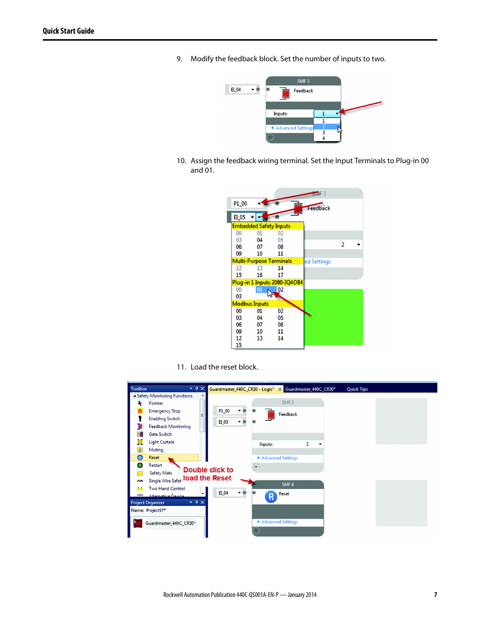 Rockwell Automation 440C-CR30-22BBB Guardmaster Software Configurable Safety Relay Quick Start Guide User Manual | Page 9 / 34