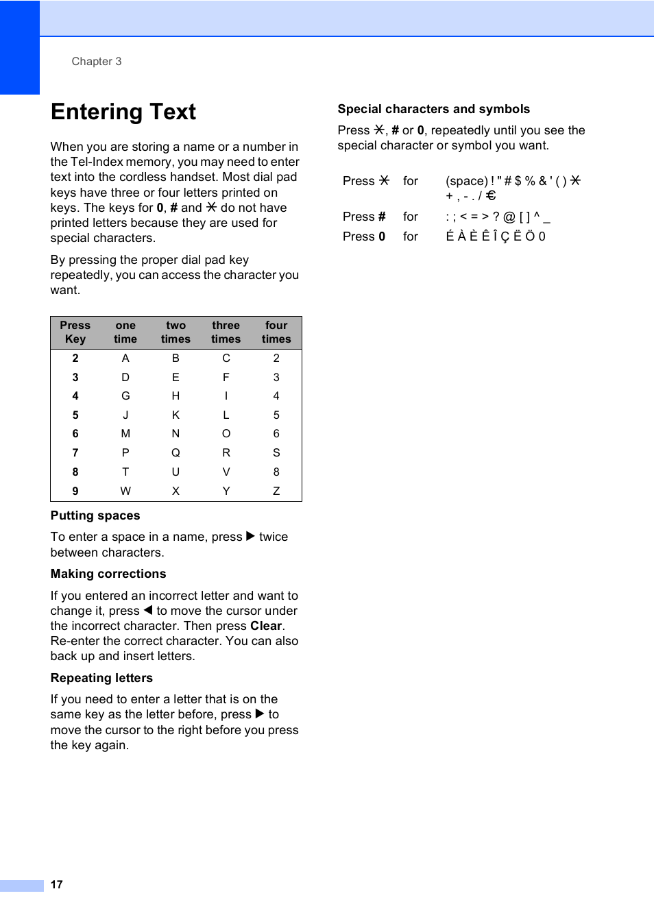 Entering text | Brother BCL-D10 User Manual | Page 28 / 43