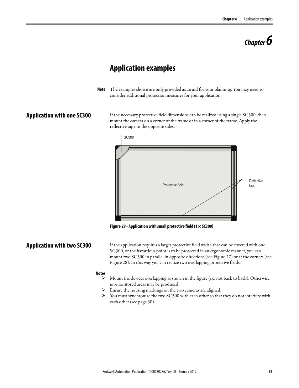 Application examples, Chapter | Rockwell Automation 442L SC300 Safety Sensor User Manual User Manual | Page 37 / 60