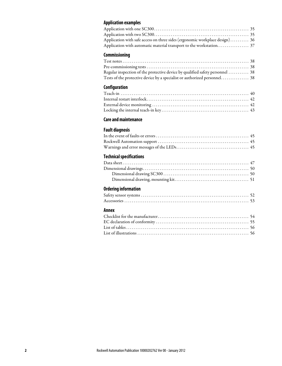 Rockwell Automation 442L SC300 Safety Sensor User Manual User Manual | Page 4 / 60