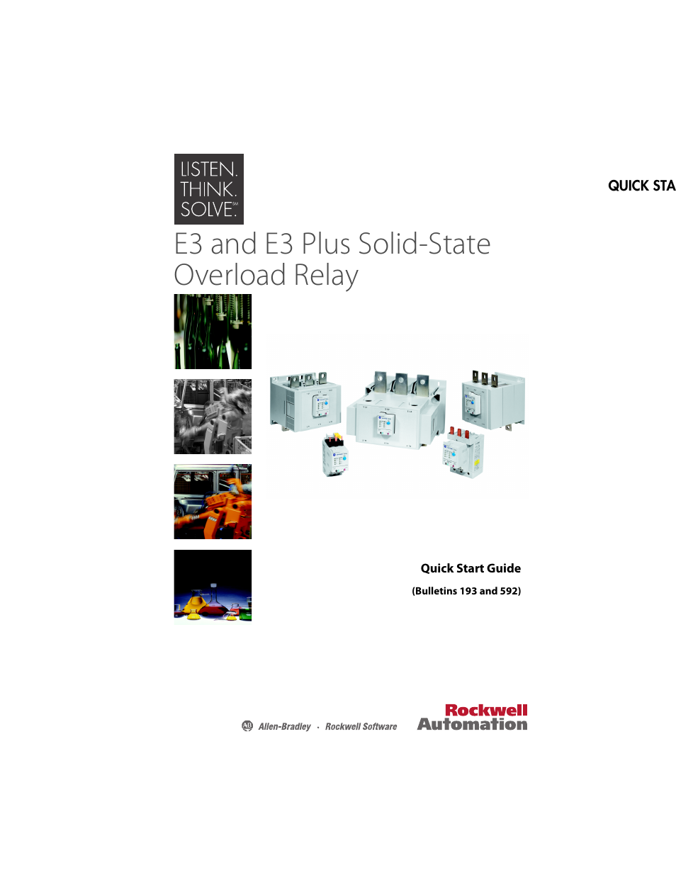 Rockwell Automation 193/592-EC1/EC3/EC5 E3 and E3 Plus Solid-State Overload Relay - Quick Reference User Manual | 34 pages