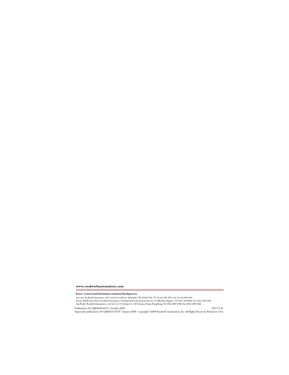 Rockwell Automation 193/592-EC1/EC3/EC5 E3 and E3 Plus Solid-State Overload Relay - Quick Reference User Manual | Page 34 / 34