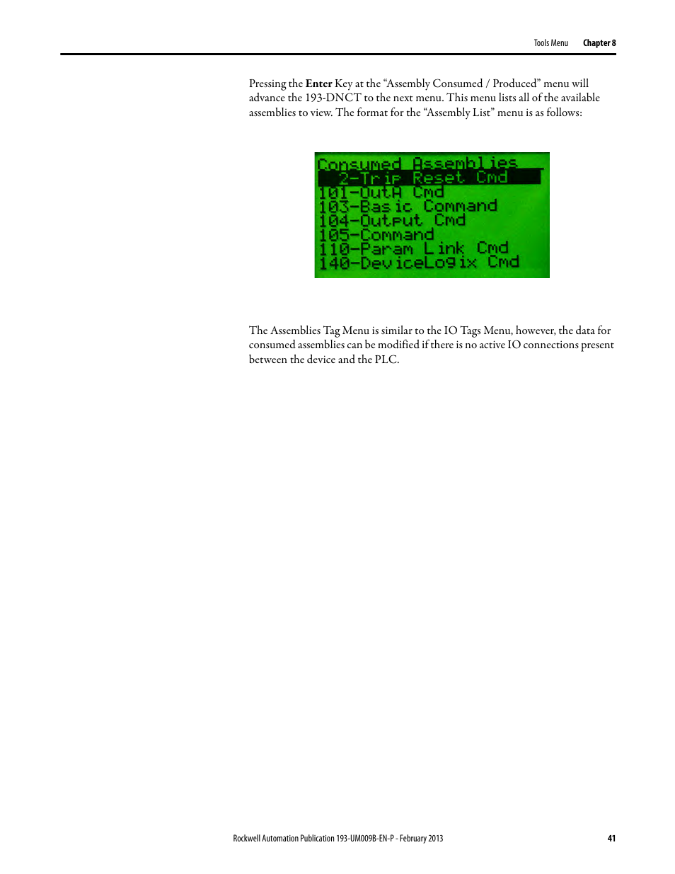 Rockwell Automation 193-DNCT DeviceNet Configuration Terminal User Manual User Manual | Page 45 / 92