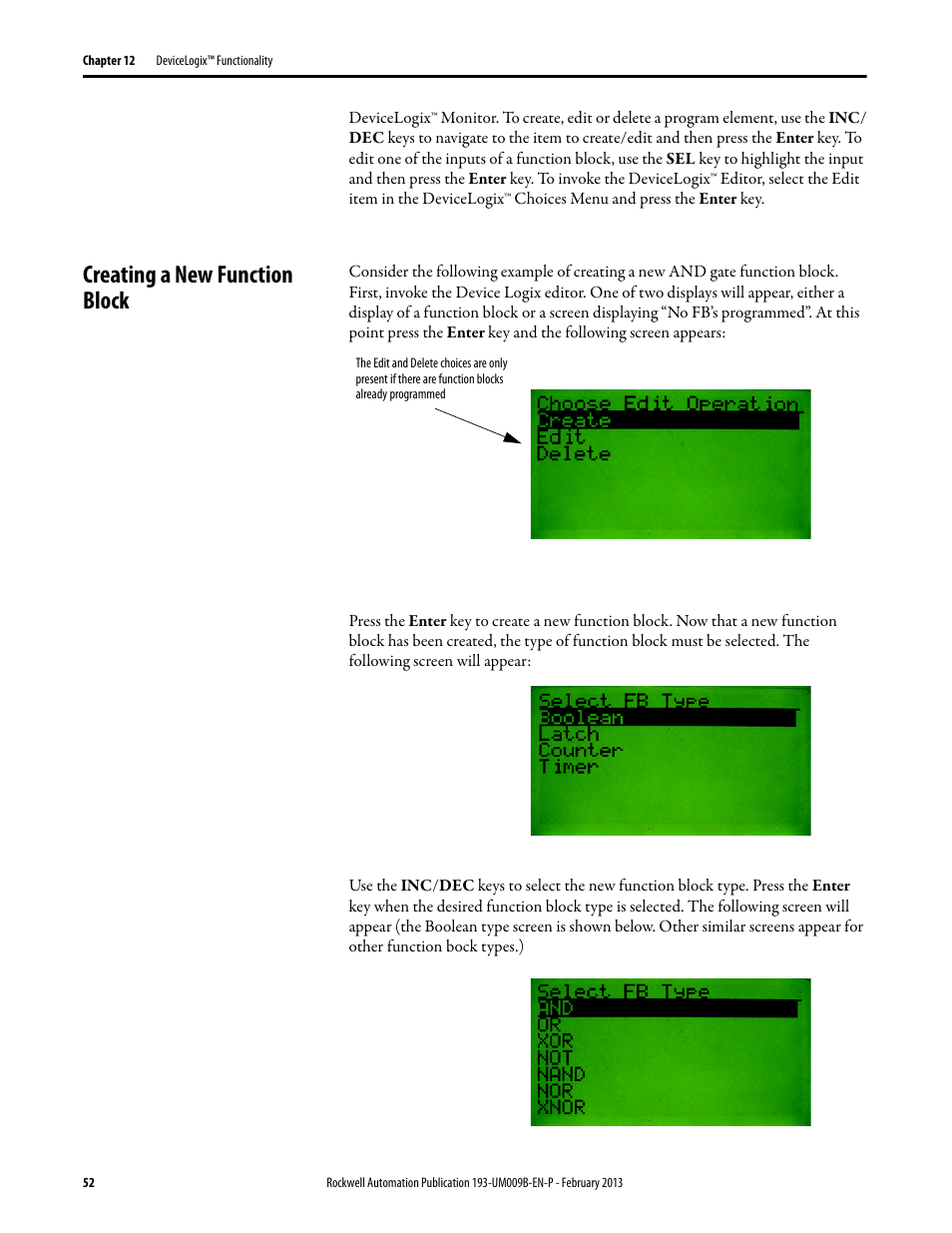 Creating a new function block | Rockwell Automation 193-DNCT DeviceNet Configuration Terminal User Manual User Manual | Page 56 / 92
