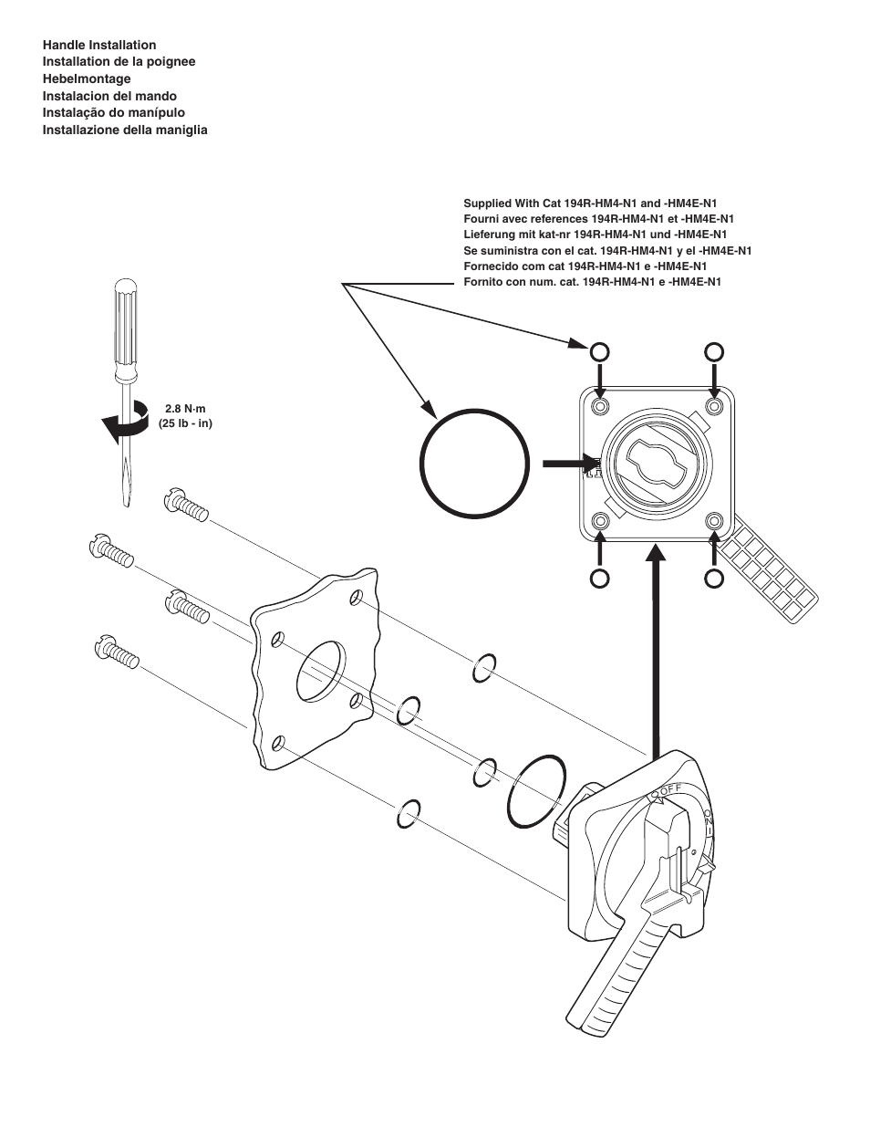 Rockwell Automation 194R-HMxx-xx Operating Handle User Manual | Page 2 / 6