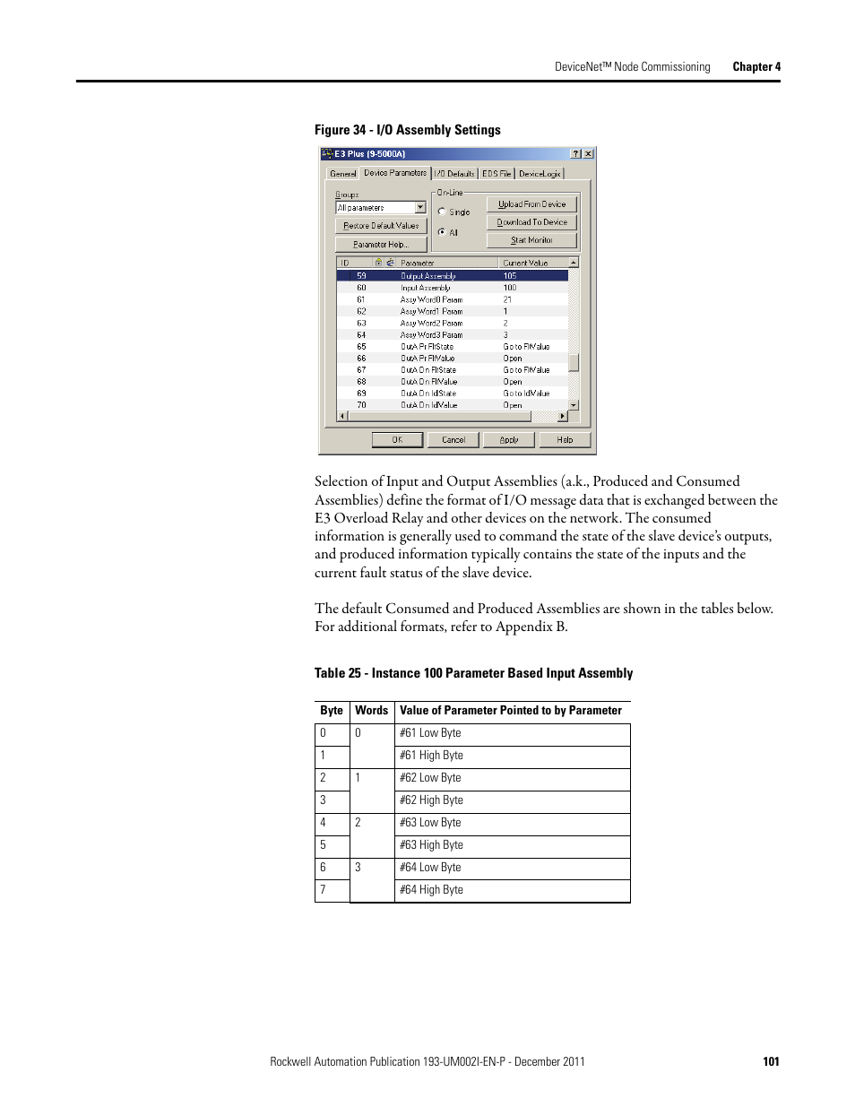 Rockwell Automation 193-EC1_2_3_5, 193-ECPM,592-EC1_2_3_5 E3 and E3 Plus Solid-State Overload Relay User Manual User Manual | Page 101 / 276