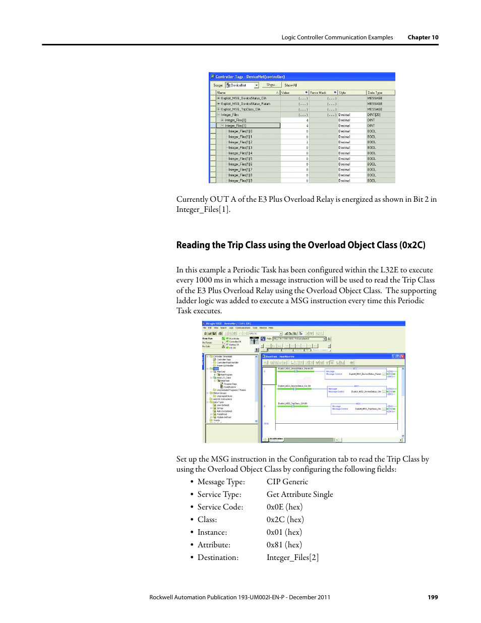Rockwell Automation 193-EC1_2_3_5, 193-ECPM,592-EC1_2_3_5 E3 and E3 Plus Solid-State Overload Relay User Manual User Manual | Page 199 / 276